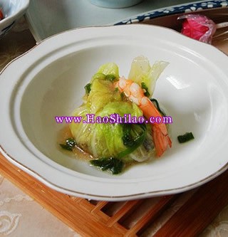 鮮蝦白菜包的做法 鮮蝦白菜包的做法