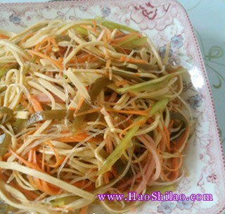 五彩豆腐絲的做法 五彩豆腐絲的做法