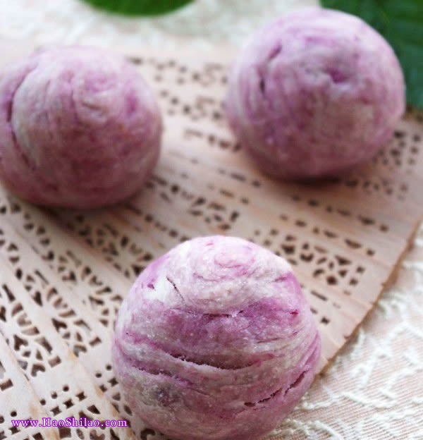 紅蓮蛋黃紫薯酥的做法 紅蓮蛋黃紫薯酥的做法