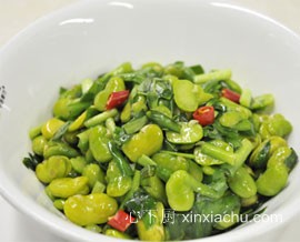 韭菜炒蠶豆的做法 韭菜炒蠶豆的做法