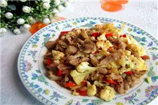 菜花炒肉的做法 菜花炒肉的做法